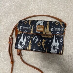 Dooney & Bourke Black and Tan Disneyland Paris Crossbody Bag